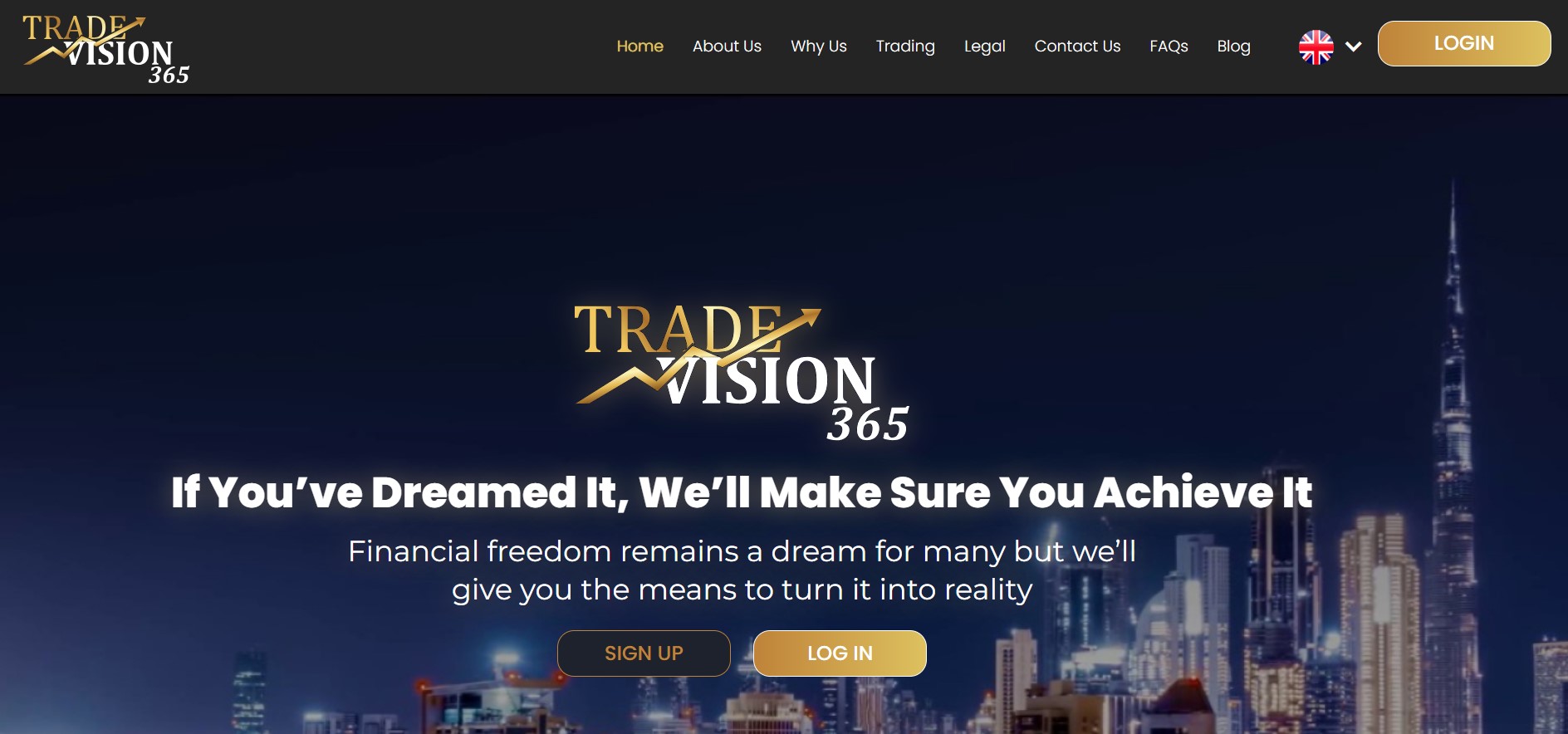 TradeVision365 website